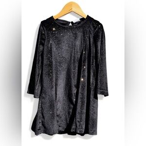 Zara Kids Girls Shimmer Black Velvet Dress
